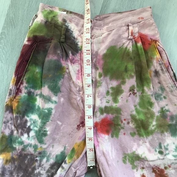 Industria Vtg ink Painters Pant High Rise Button Fly Ankle Pant Womens 0 - Picture 10 of 11